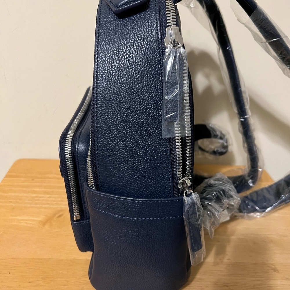 MCM Dark Blue/Camel Backpack - Picture 5 of 9
